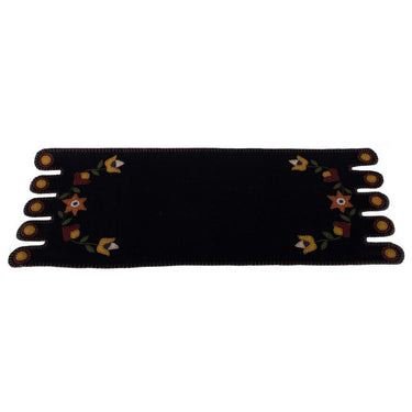 Black Flowering Vine Table Runner TRAR0201 - The Fox Decor